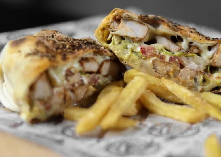 Dough-wrapped burger