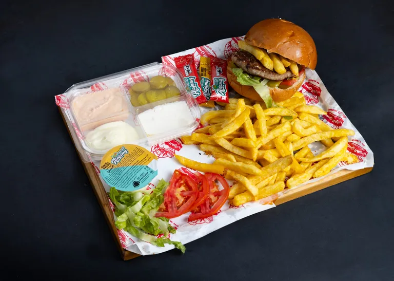 Chicken burger meal