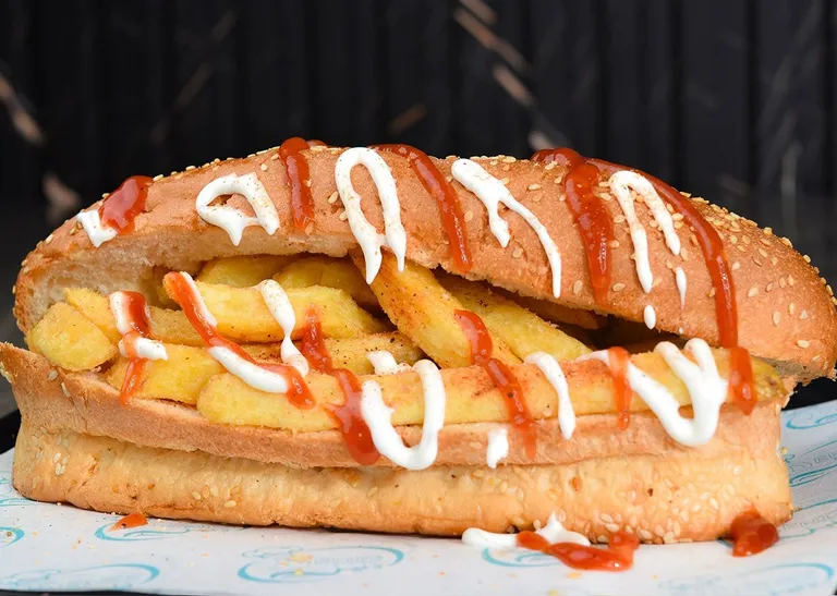 Samoon Bread Potato Sandwich