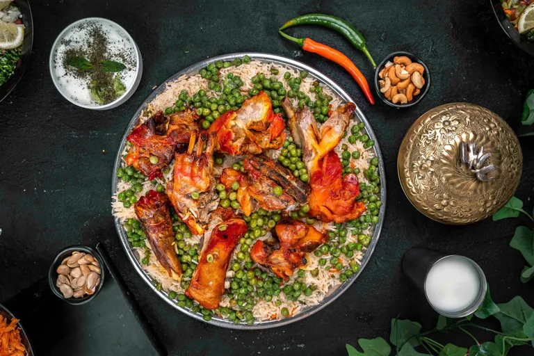 رز ببزاليا - نصف لحم بدون مكسرات