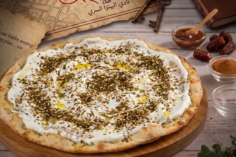 منقوشة لبنة و زعتر
