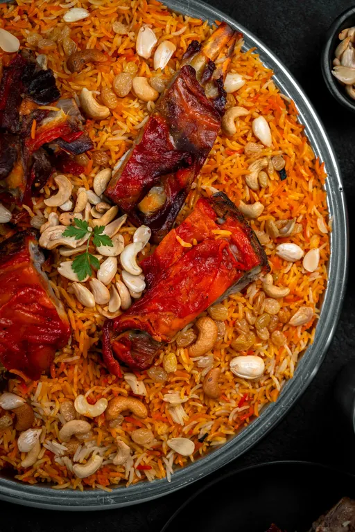 مندي حبة لحمة بدون مكسرات