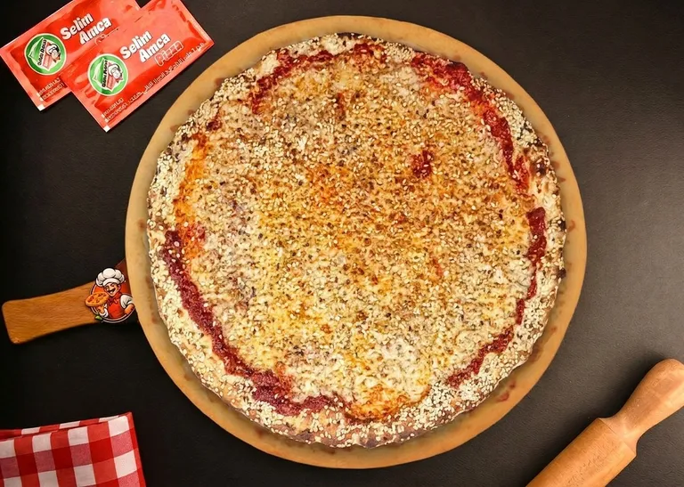 Muhammara with Kashkaval Manqousheh