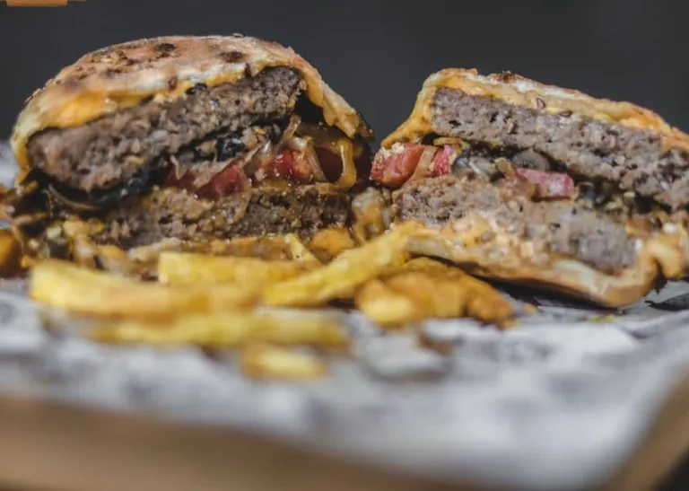 Beef burger in dough