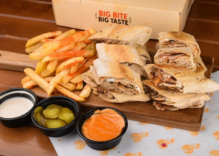 Double chicken shawarma meal