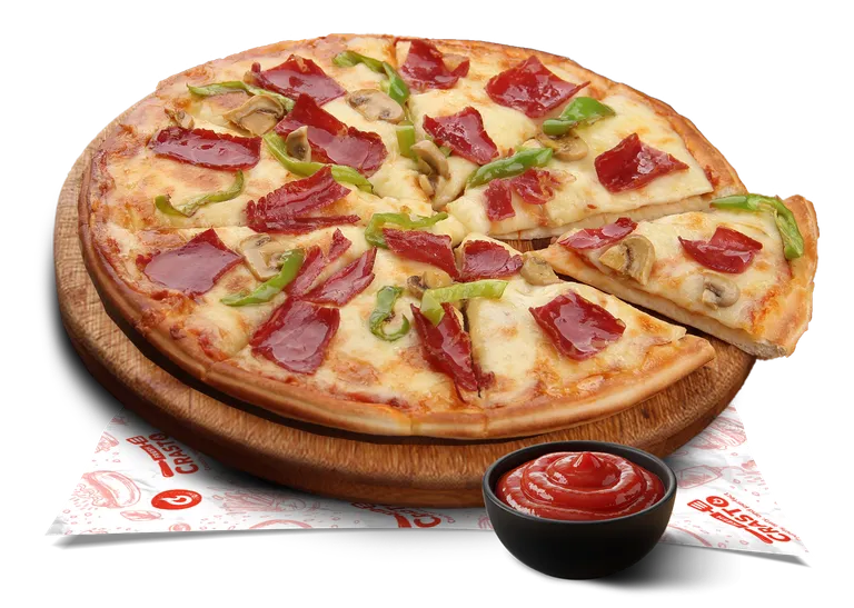 Veal Pastrami Pizza