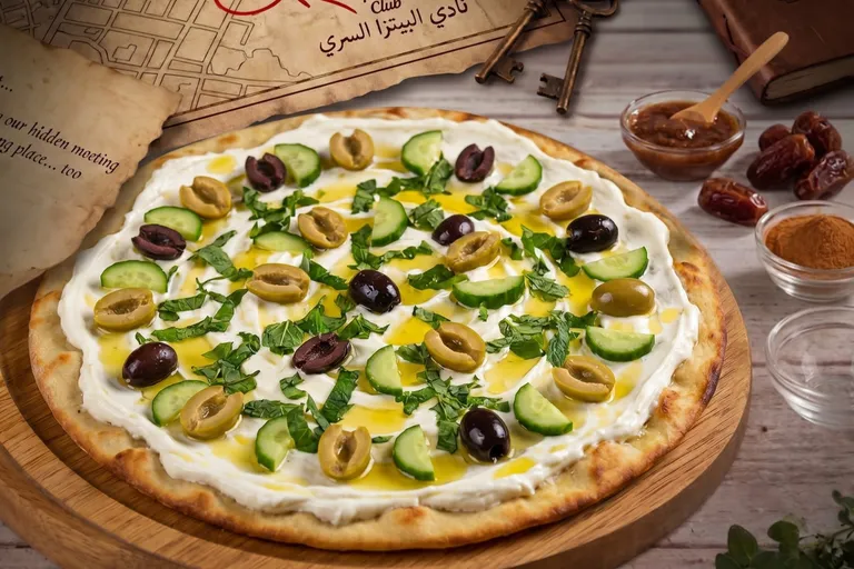 منقوشة لبنة و خضار