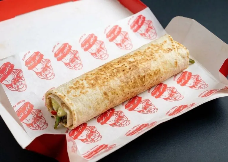 Sausage and kashkaval cheese sandwich