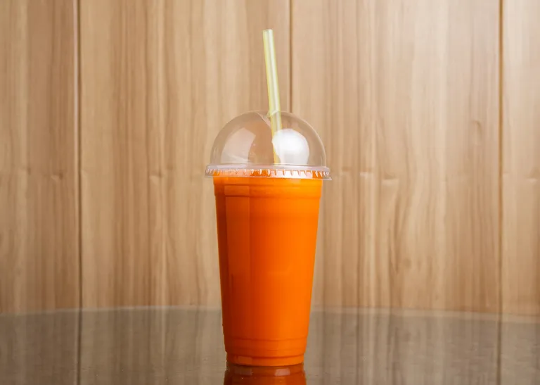 A glass of carrot juice